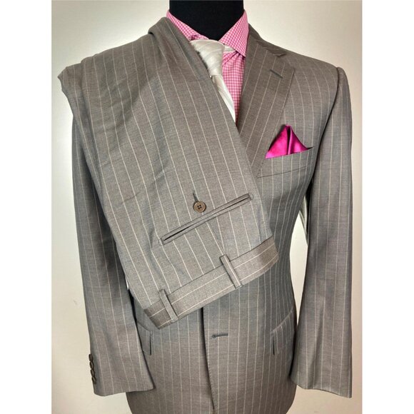 $3750.00 Ermenegildo Zegna SU MISURA Pinstriped Suit 42 R e52